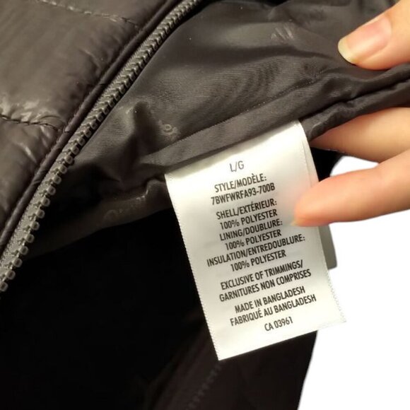 WIND RIVER Mid-length Puffer Parka Light-weight Hooded Jacket Gray Fall Winter - Picture 8 of 16